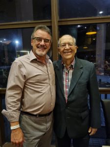 Dr. Sebastião Westphal com o Prof. Leo Mauro Xavier